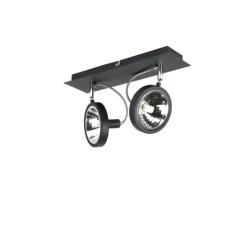 Design Spot schwarz 2-flammig verstellbar - Nox