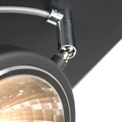 Design Spot schwarz 4-flammig verstellbar - Nox