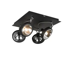 Design Spot schwarz 4-flammig verstellbar - Nox