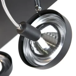 Design Spot schwarz 4-flammig verstellbar - Nox