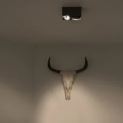 Design Spot schwarz rechteckig 2-flammig - Box