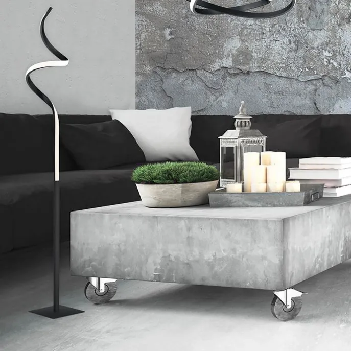 Design Stehleuchte schwarz inkl. LED 3-stufig dimmbar - Koers