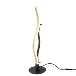 Design tafellamp zwart met goud incl. LED dimbaar - Blaze