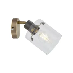 Design Wandstrahler Bronze mit Klarglas - Domo