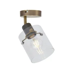 Design Wandstrahler Bronze mit Klarglas - Domo