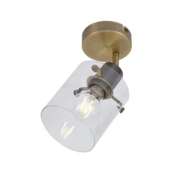 Design Wandstrahler Bronze mit Klarglas - Domo