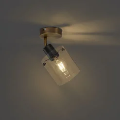 Design Wandstrahler Bronze mit Klarglas - Domo