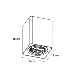 Design-Aufbaustrahler Schwarz GU10 70mm Dreh- und Kippbar - Vox