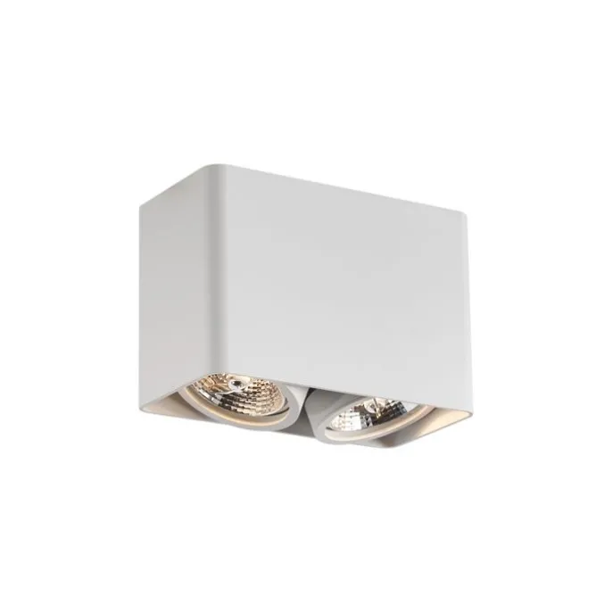 Design-Aufbaustrahler weiß GU10 70mm 2-flammig dreh- und schwenkbar - Vox