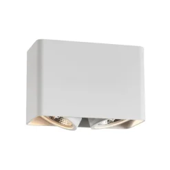 Design-Aufbaustrahler weiß GU10 70mm 2-flammig dreh- und schwenkbar - Vox