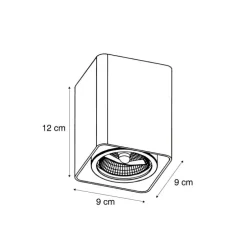 Design-Aufbaustrahler Weiß GU10 70mm dreh- und schwenkbar - Vox