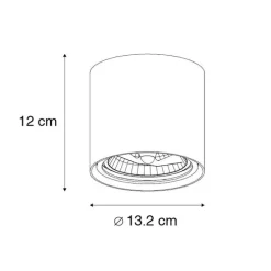 Design-Aufbaustrahler weiß GU10 111mm - Impact