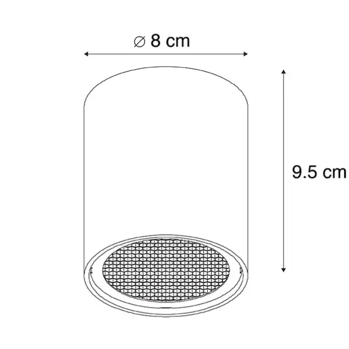 Design-Aufbaustrahler weiß GU10 50mm - Tubo Honey