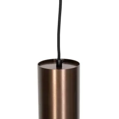 Design-Hängeleuchte Dunkelbronze inkl. Schienenadapter 1-phasig - Iconic Tubo