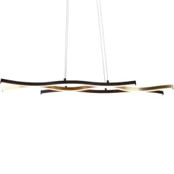 Design-Hängeleuchte Schwarz mit Gold inkl. LED Dimmbar - Blaze