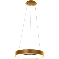 Design-Pendelleuchte Gold inkl. dimmbarer LED - Ringlede