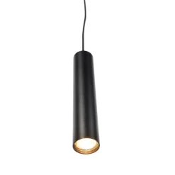 Design-Pendelleuchte Schwarz inkl. Schienenadapter 1-phasig - Slimline Tuba Small