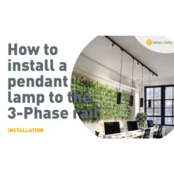 Design-Pendelleuchte schwarz inkl. Schienenadapter 3-Phasen - 3-Phasen Tuba Small