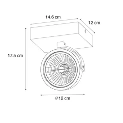 Design-Spot dunkelbronze dreh- und schwenkbar - Go