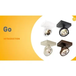 Design-Spot dunkelbronze dreh- und schwenkbar - Go