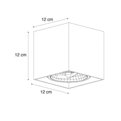 Design-Spot dunkelbronze quadratisch – Box