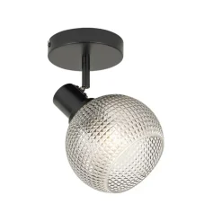 Designspot schwarz mit Rauchglas - Chico