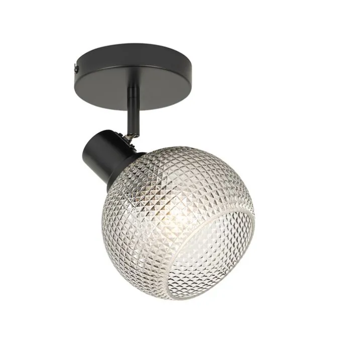 Designspot schwarz mit Rauchglas - Chico