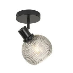 Designspot schwarz mit Rauchglas - Chico