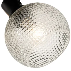 Design-Spot schwarz mit Rauchglas 3-flammig rund - Chico