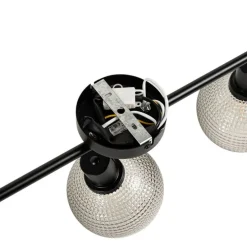 Design-Spot schwarz mit Rauchglas 3-flammig - Chico