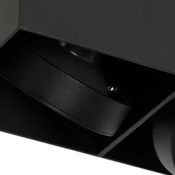 Design-Spot schwarz rechteckig AR111 2-flammig - Box