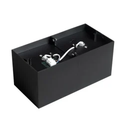 Design-Spot schwarz rechteckig AR111 2-flammig - Box
