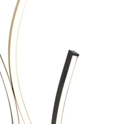 Design-Stehleuchte Schwarz mit Gold inkl. Dimmbarer LED - Blaze