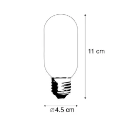 E27 dimmbare LED-Filamentlampenröhre T45 Gold 3,5W 250 lm 2100K