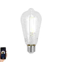 E27 Dimmbare LED-Glühbirne ST64 Klar 7W 806lm 2700-6500K