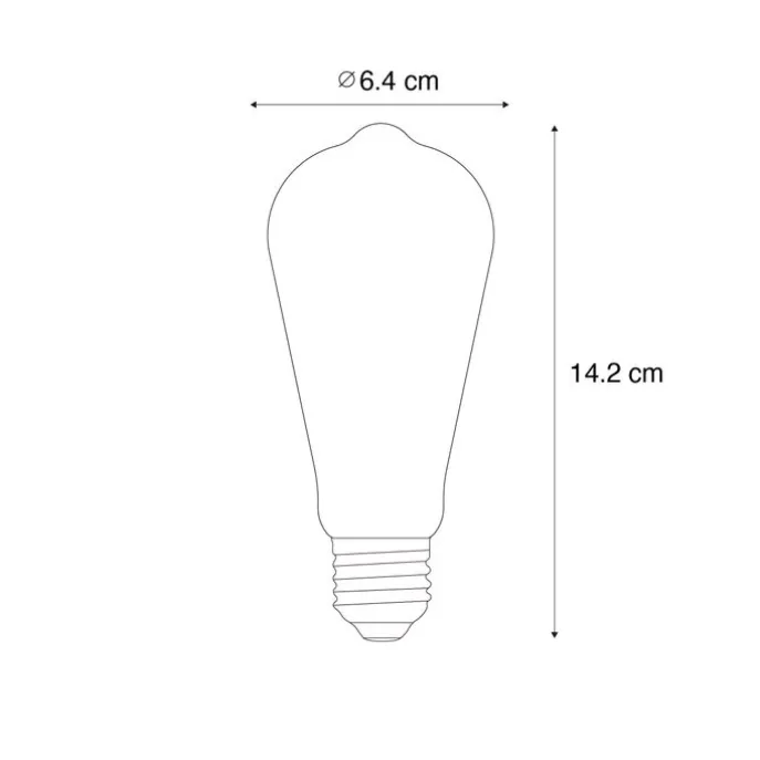 E27 Dimmbare LED-Glühbirne ST64 Klar 7W 806lm 2700-6500K
