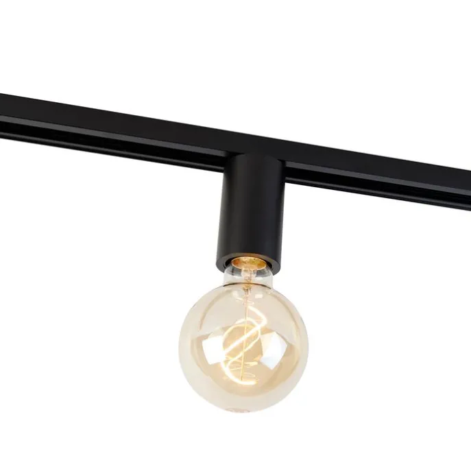 E27 Fassung mit Schienenaufhängung für 1-Phasenschiene Schwarz - Iconic Jeana