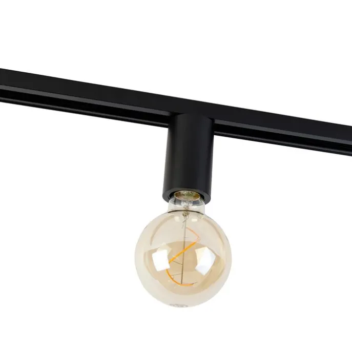 E27 Fassung mit Schienenaufhängung für 1-Phasenschiene Schwarz - Iconic Jeana