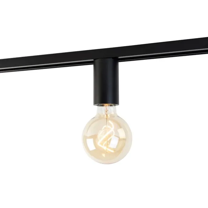 E27 Fassung mit Schienenaufhängung für 1-Phasenschiene Schwarz - Iconic Jeana