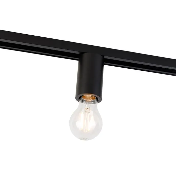 E27 Fassung mit Schienenaufhängung für 1-Phasenschiene Schwarz - Iconic Jeana