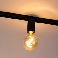 E27 Fassung mit Schienenaufhängung für 1-Phasenschiene Schwarz - Iconic Jeana