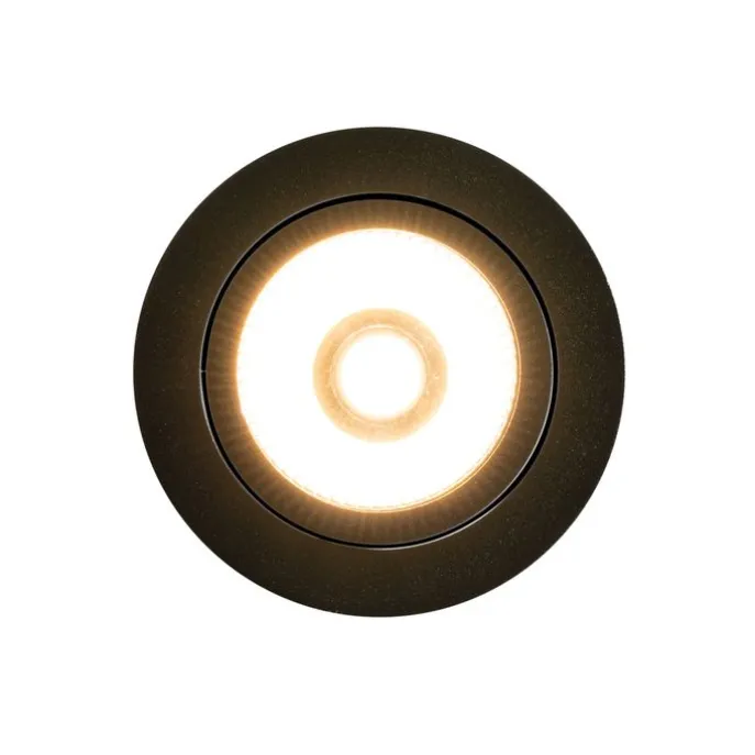 Einbau-Strahler Schwarz 9,5 cm inkl. LED 1300lm dimmbar IP65 - Gaius