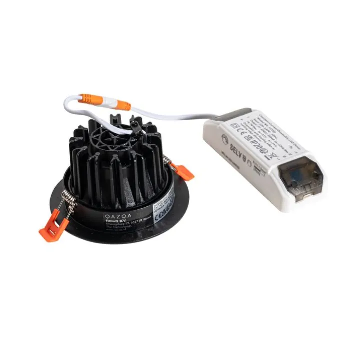 Einbau-Strahler Schwarz 9,5 cm inkl. LED 1300lm dimmbar IP65 - Gaius