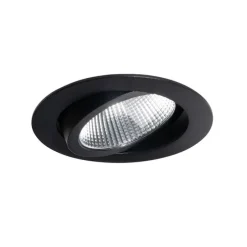 Einbau-Strahler Schwarz 9,5 cm inkl. LED 1300lm dimmbar IP65 - Gaius