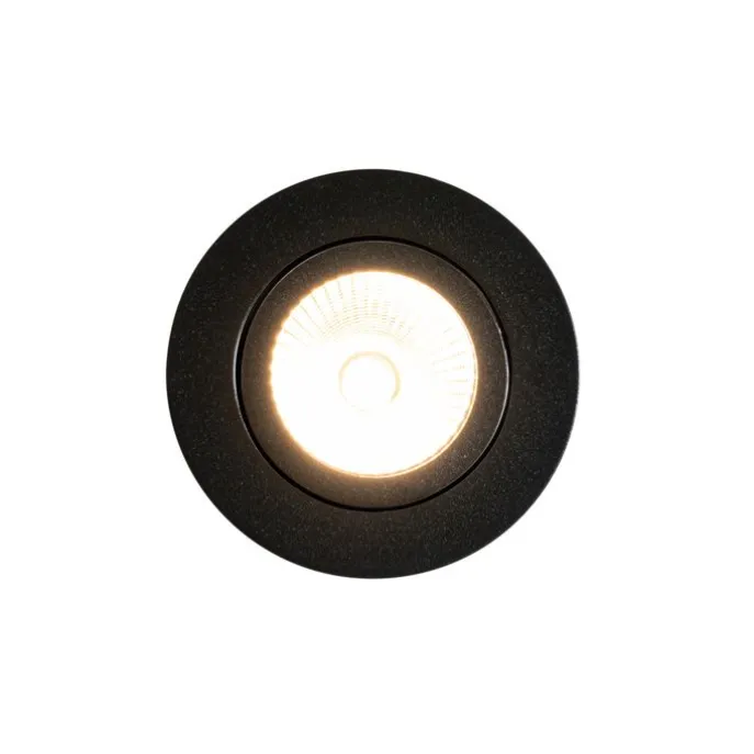 Einbau-Strahler schwarz 6,8 cm inkl. LED 750 lm dimmbar IP65 - Gaius