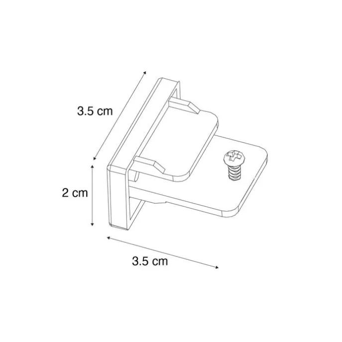 Endstück für 1-Phasen-Schiene weiß - Iconic