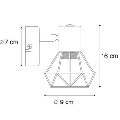 4er Set Art Deco Spot Messing dreh- und neigbar - Mosh 1