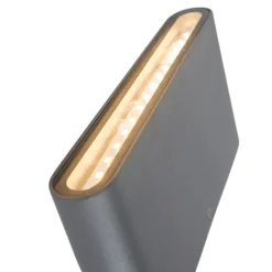 2er Set Außenwandlampen dunkelgrau 17,5 cm inkl. LED - Batt