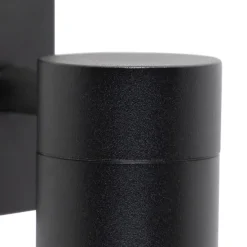 2er Set Außenwandleuchte schwarz Edelstahl IP44 - Solo