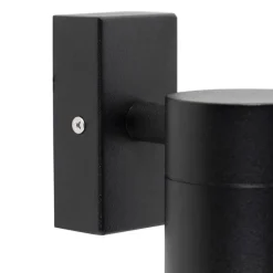 2er Set Außenwandleuchte schwarz Edelstahl IP44 - Solo